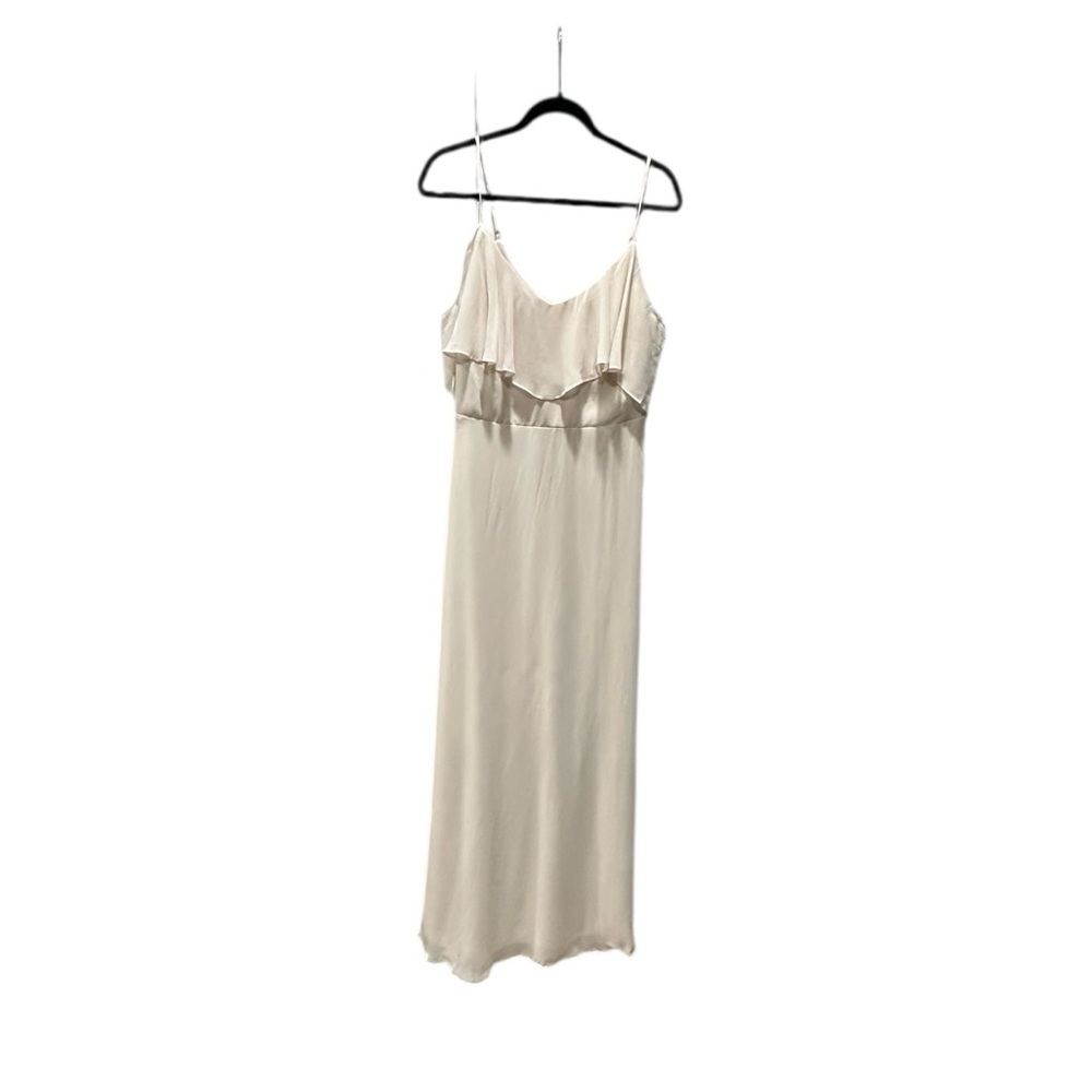 Birdy Grey JANE CONVERTIBLE DRESS CHIFFON CHAMPAGNE LARGE New NWT NO SLIT - Picture 3 of 5